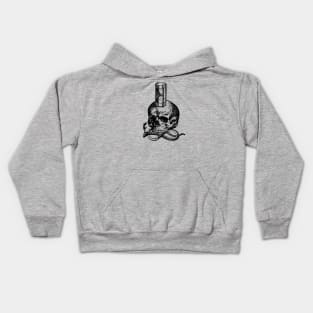 Memento Mori - Skull and Hourglass Kids Hoodie